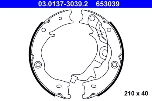 Remblokkenset, parkeerrem ATE 03.0137-3039.2)