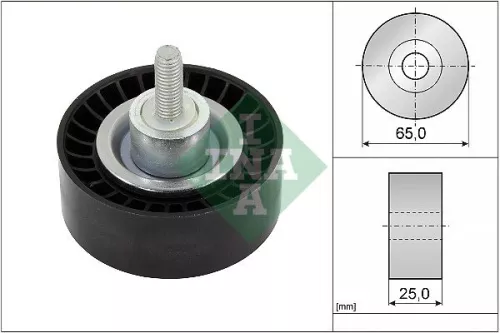 Ombuigings-/geleidingspoelie, V-geribbelde riem Schaeffler INA 532 0886 10)