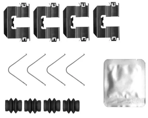 Accessoirekit, schijfremblokken TEXTAR 82550000)