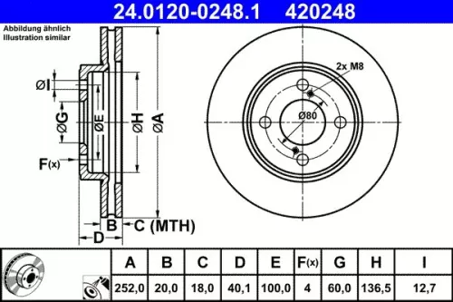 Remschijf ATE 24.0120-0248.1)