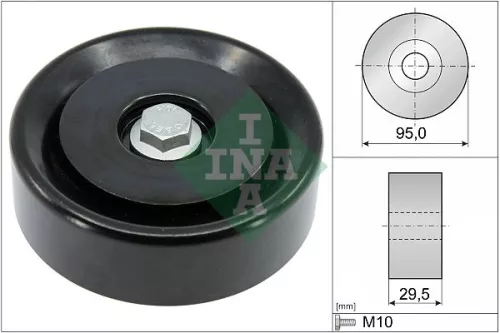 Ombuigings-/geleidingspoelie, V-geribbelde riem Schaeffler INA 532 0959 10)