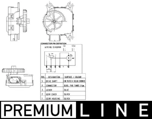 Aandrijfmechanisme, mengklep MAHLE AA 14 000P)