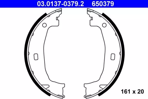 Remblokkenset, parkeerrem ATE 03.0137-0379.2)
