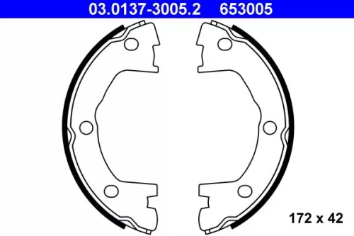 Remblokkenset, parkeerrem ATE 03.0137-3005.2)