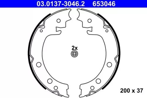 Remblokkenset, parkeerrem ATE 03.0137-3046.2)