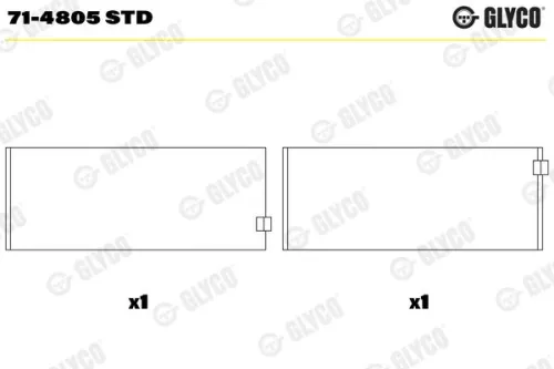 Drijfstanglager GLYCO 71-4805 STD)