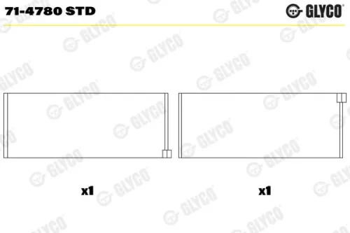 Drijfstanglager GLYCO 71-4780 STD)