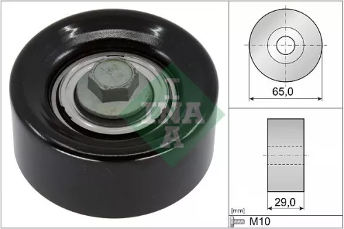 Ombuigings-/geleidingspoelie, V-geribbelde riem Schaeffler INA 532 0936 10)