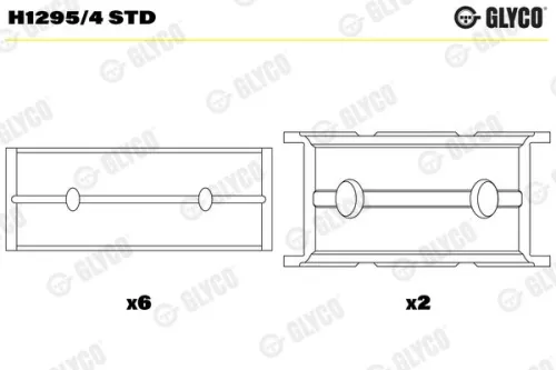 Krukaslager GLYCO H1295/4 STD)