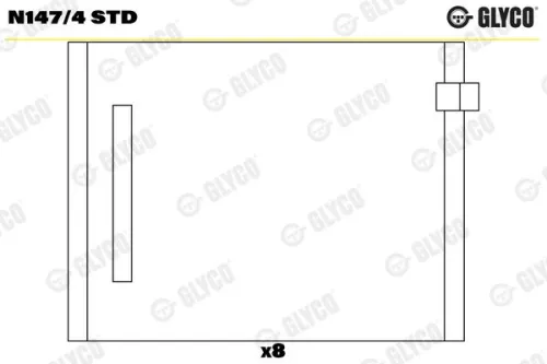 Camshaft Bearing GLYCO N147/4 STD)