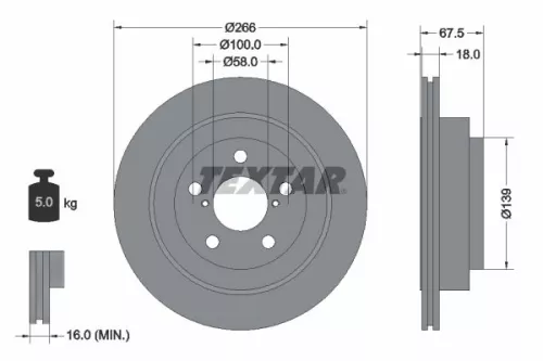 Remschijf TEXTAR 92142100)