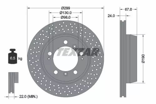 Remschijf TEXTAR 92176705)