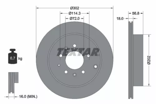 Remschijf TEXTAR 92180903)