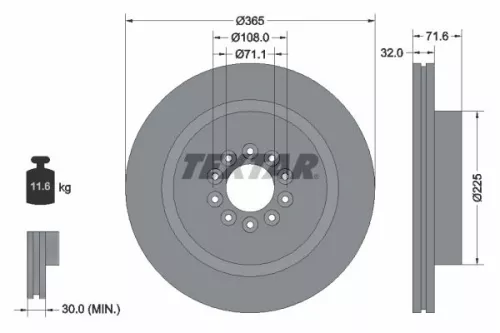 Remschijf TEXTAR 92223103)
