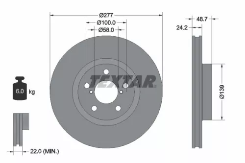 Remschijf TEXTAR 92315403)