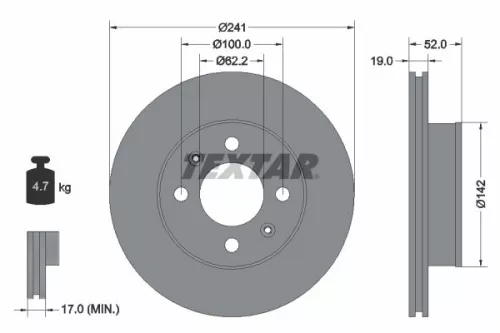 Remschijf TEXTAR 92128503)