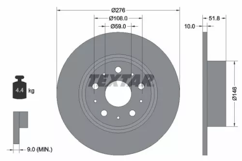 Remschijf TEXTAR 92095300)