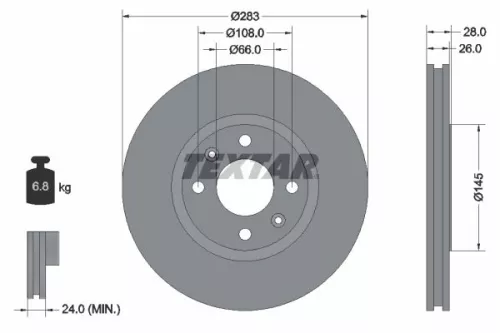 Remschijf TEXTAR 92078703)
