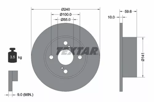 Remschijf TEXTAR 92136000)
