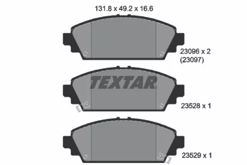 Brake Pad Set, disc brake TEXTAR 2309601)