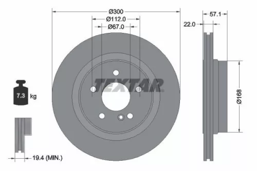 Remschijf TEXTAR 92163603)