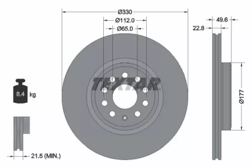 Remschijf TEXTAR 92327103)