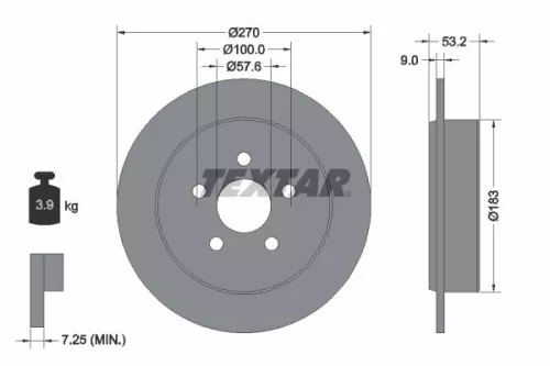 Remschijf TEXTAR 92108600)