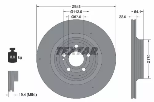 Remschijf TEXTAR 92307005)