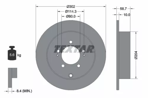 Remschijf TEXTAR 92167003)