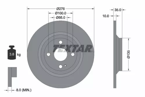 Remschijf TEXTAR 92188303)