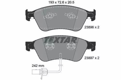 Remblokkenset, schijfrem TEXTAR 2389601)