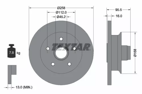 Remschijf TEXTAR 92053000)