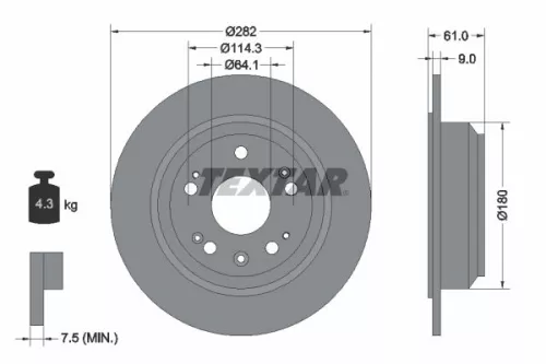 Remschijf TEXTAR 92165803)