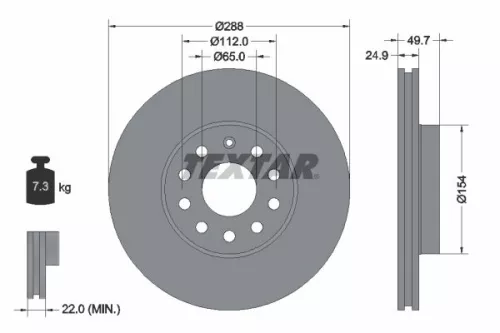 Brake Disc TEXTAR 92120805)