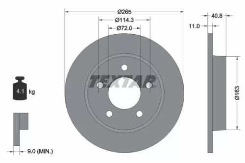 Remschijf TEXTAR 92130500)