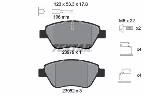Brake Pad Set, disc brake TEXTAR 2397903)