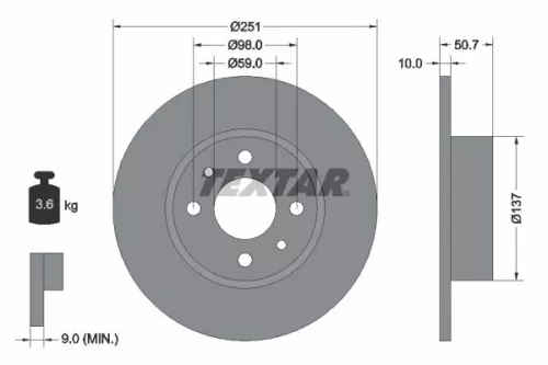 Brake Disc TEXTAR 92034203)
