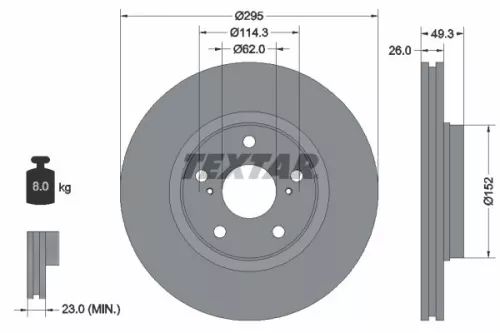 Remschijf TEXTAR 92163903)