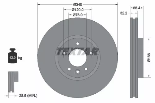 Brake Disc TEXTAR 92230305)