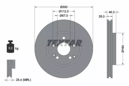 Remschijf TEXTAR 92106005)