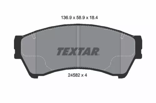 Remblokkenset, schijfrem TEXTAR 2458201)