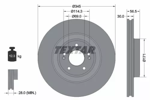 Remschijf TEXTAR 92314805)
