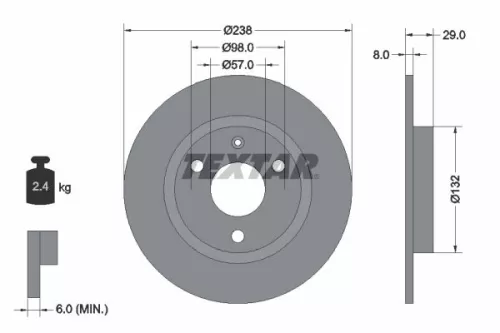 Remschijf TEXTAR 92038500)
