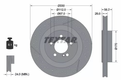 Remschijf TEXTAR 92151605)