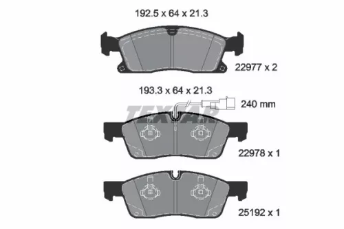 Remblokkenset, schijfrem TEXTAR 2297701)