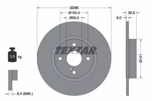 Remschijf TEXTAR 92169203)