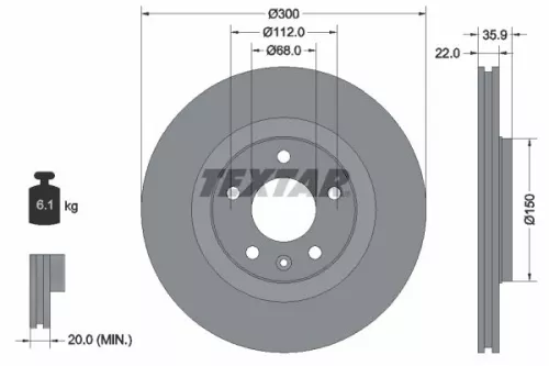 Remschijf TEXTAR 92137103)