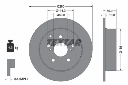 Remschijf TEXTAR 92168103)