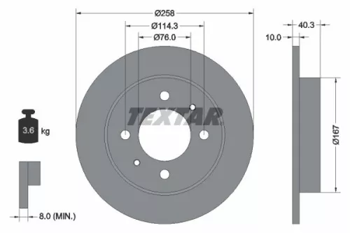 Remschijf TEXTAR 92117103)