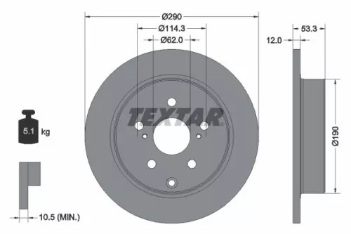Remschijf TEXTAR 92314203)